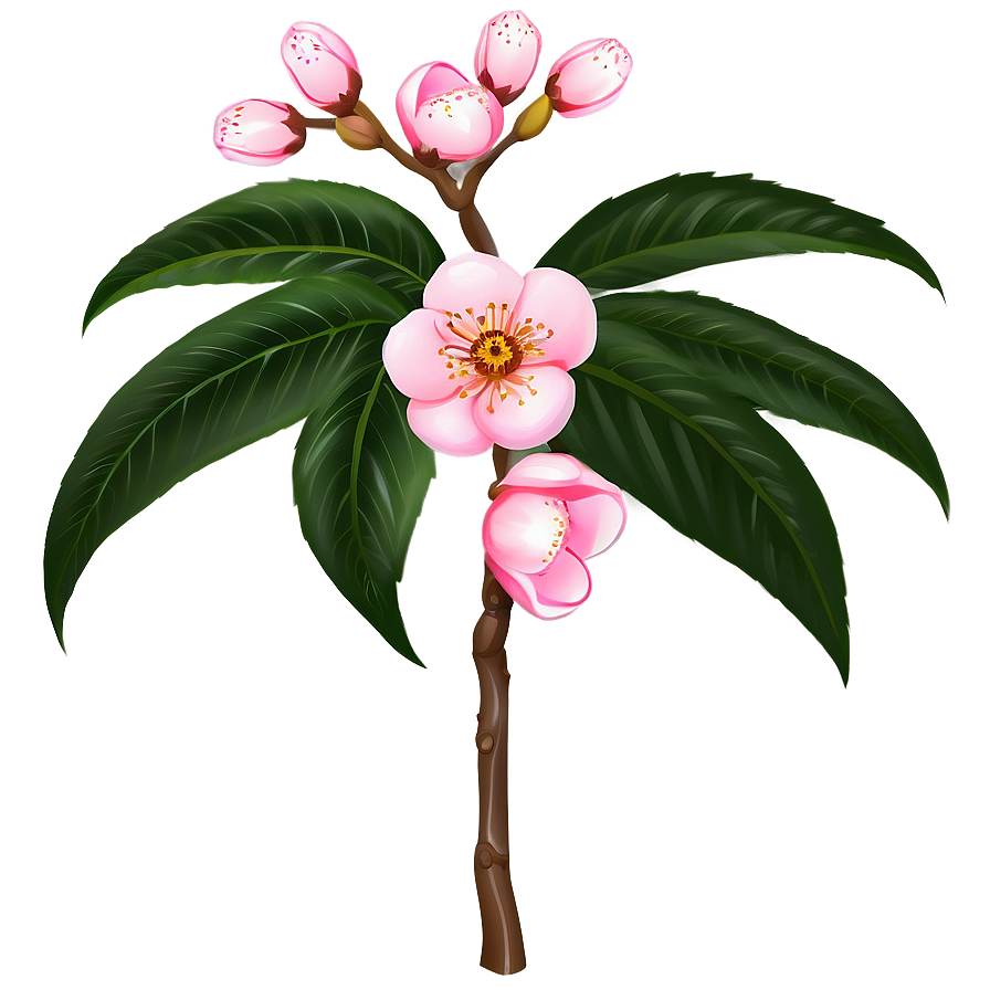 Peach Blossom Drawing Png 45