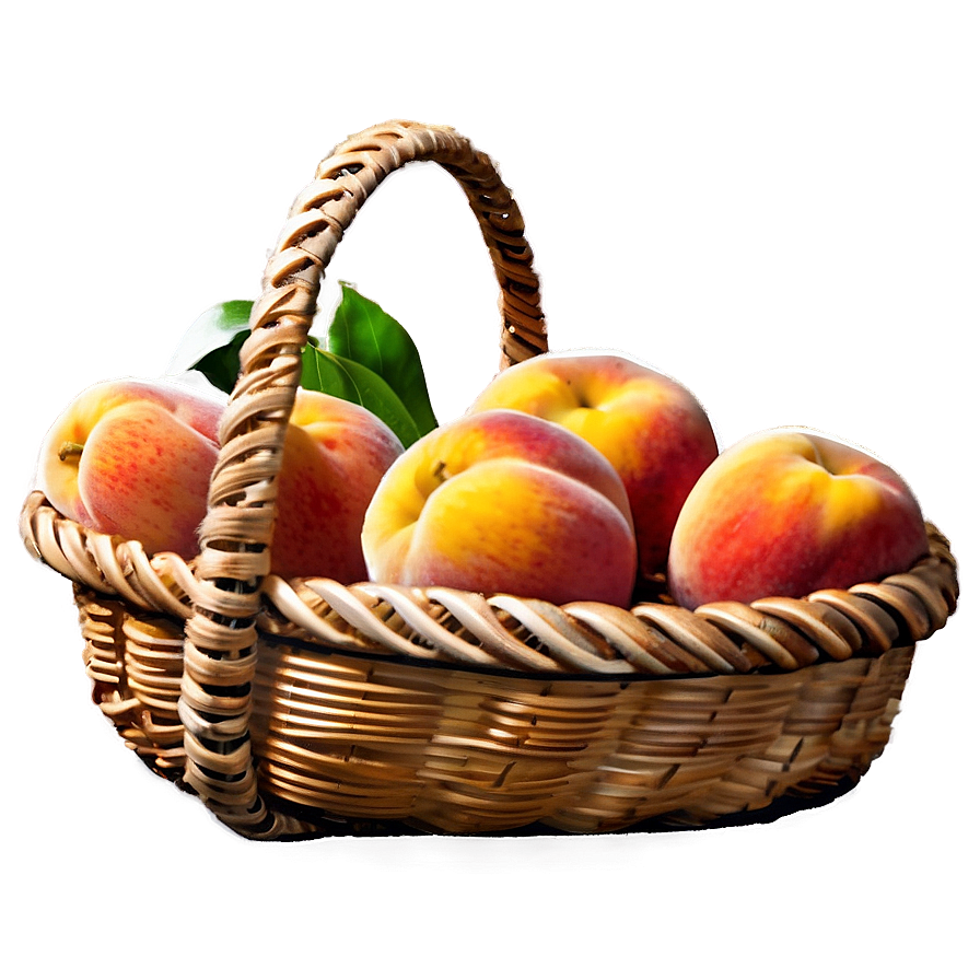 Peach Harvest Basket Png 05242024