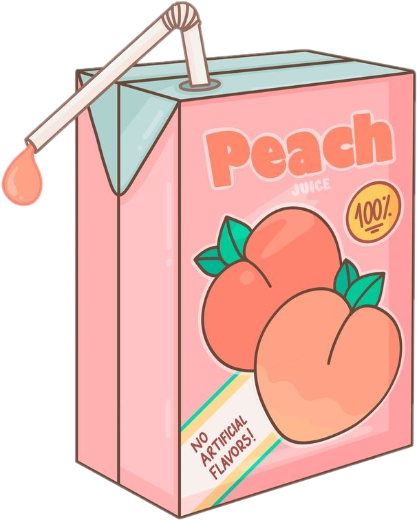 Peach Juice Carton Illustration