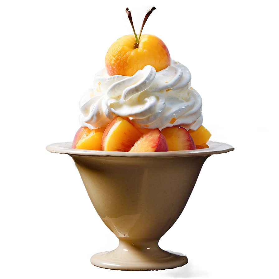 Peach Sundae Topping Png 05242024