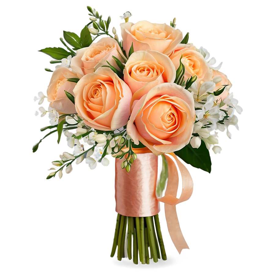 Peach Wedding Bouquet Png Asp