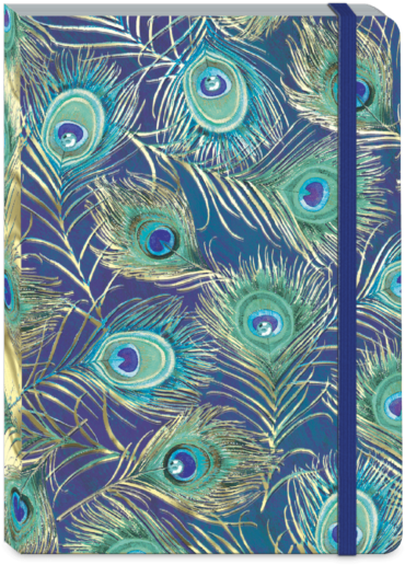 Peacock Feather Pattern Notebook Cover