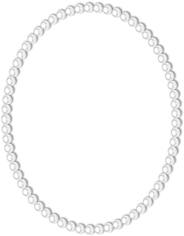 Pearl Embellished Oval Frame