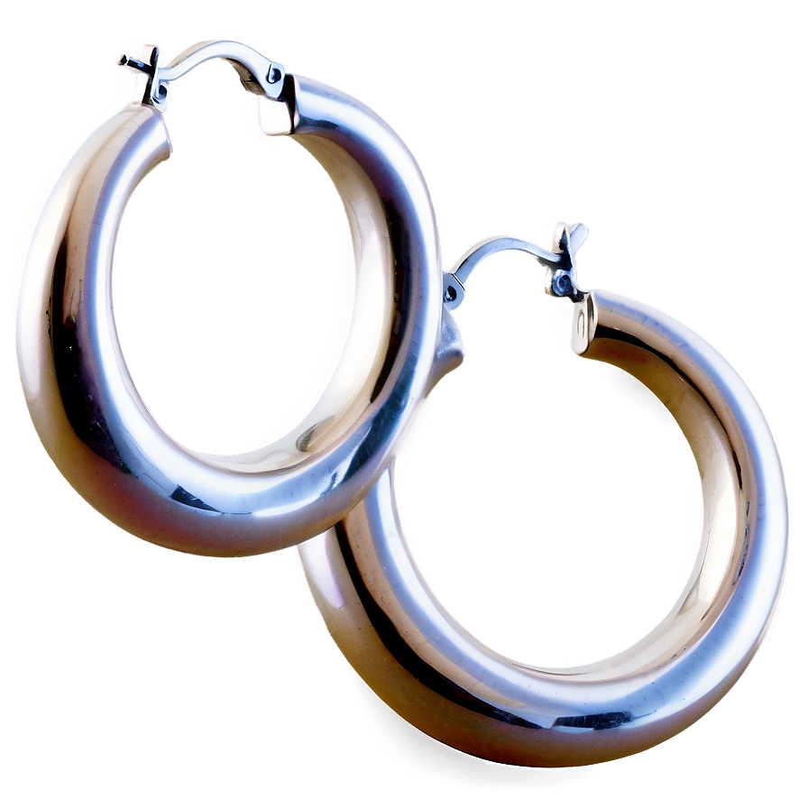 Pearl Hoop Earring Png Fkm