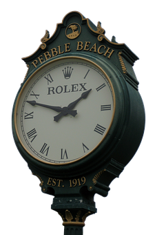 Pebble Beach Rolex Clock Image