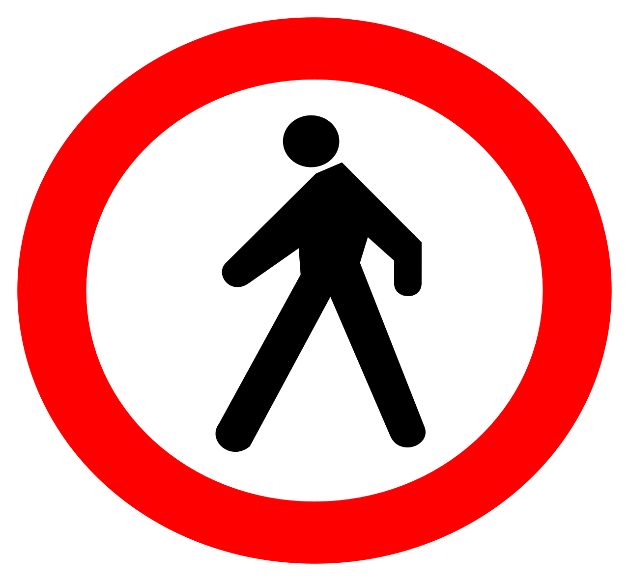 Pedestrian Access Prohibited Sign