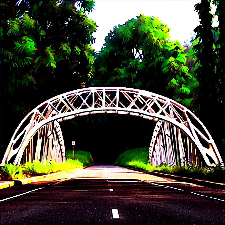 Pedestrian Bridge In Park Png Rml82