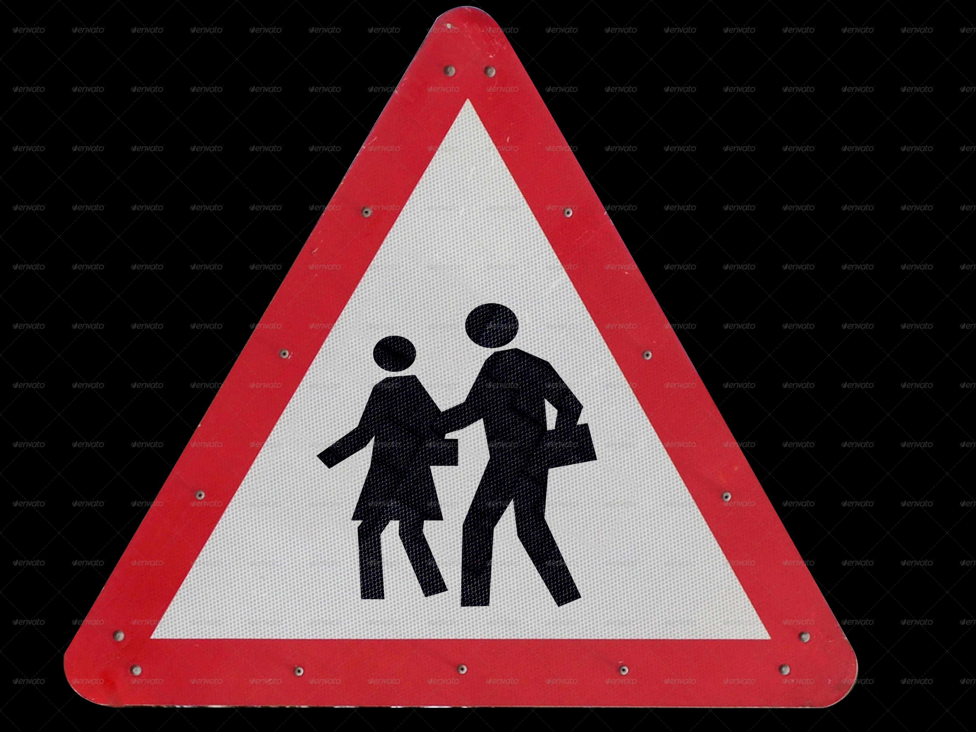 Pedestrian Crossing Sign Texture