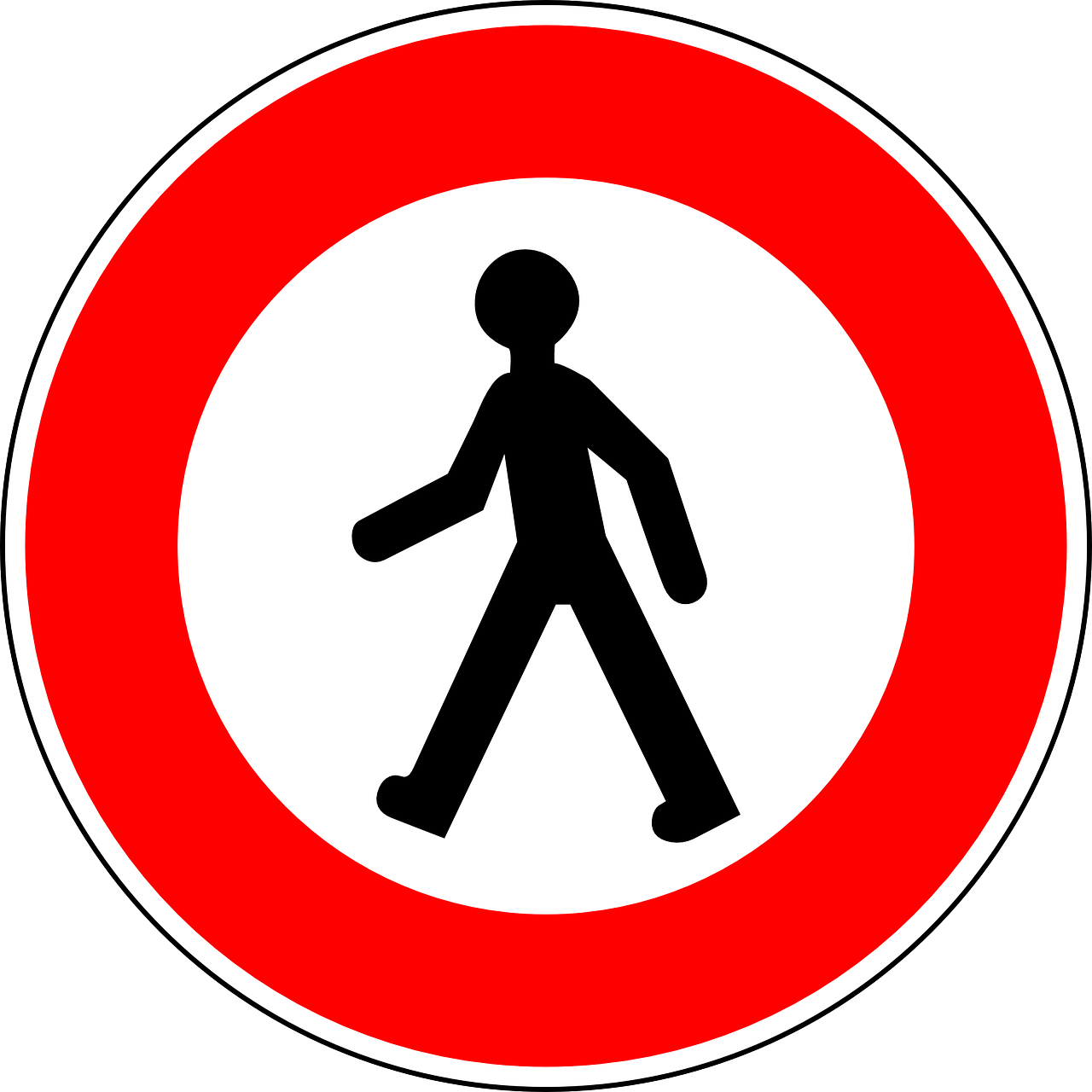 Pedestrian Prohibited Sign