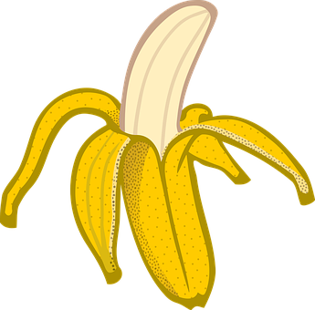 Peeling Banana Vector Illustration