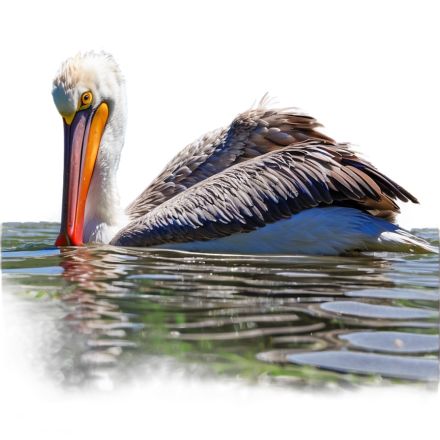 Pelican In Shallow Water Png Oce