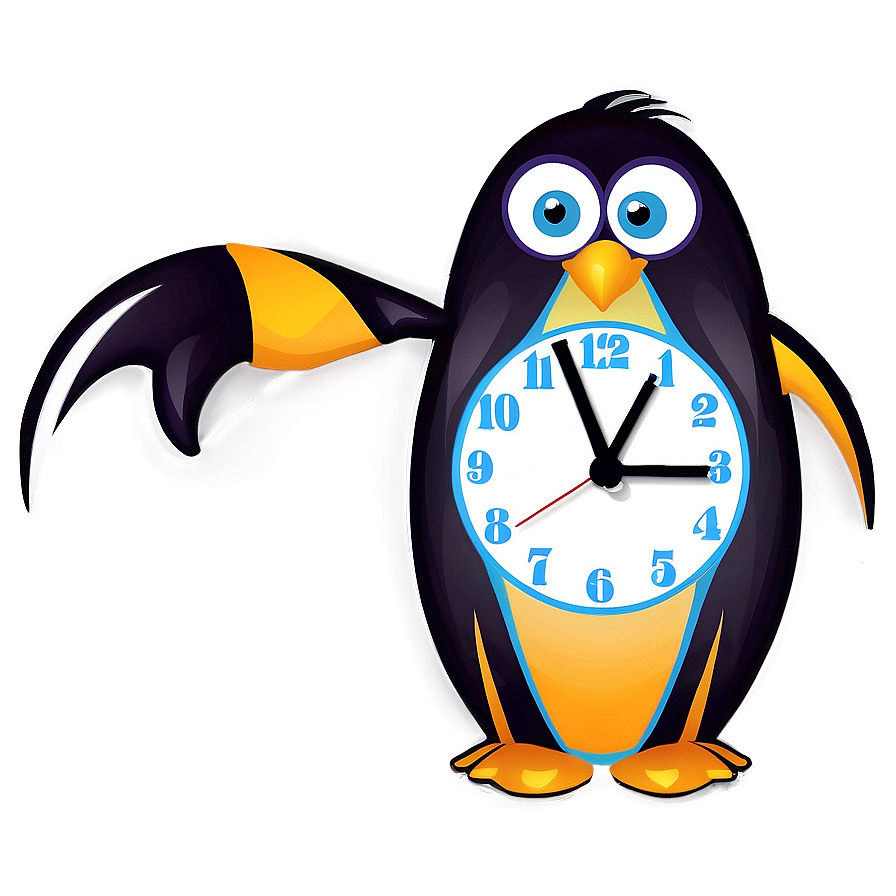 Penguin Shaped Clock Png Gft10