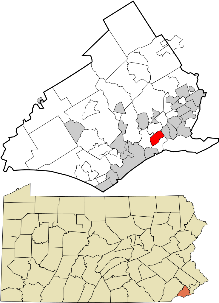 Pennsylvania County Highlighted Map