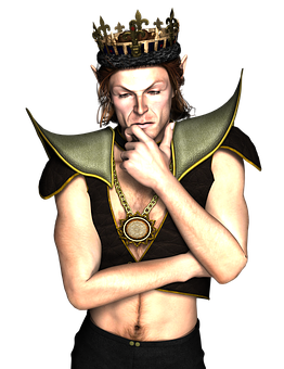 Pensive_ Elf_ King_ Thinking