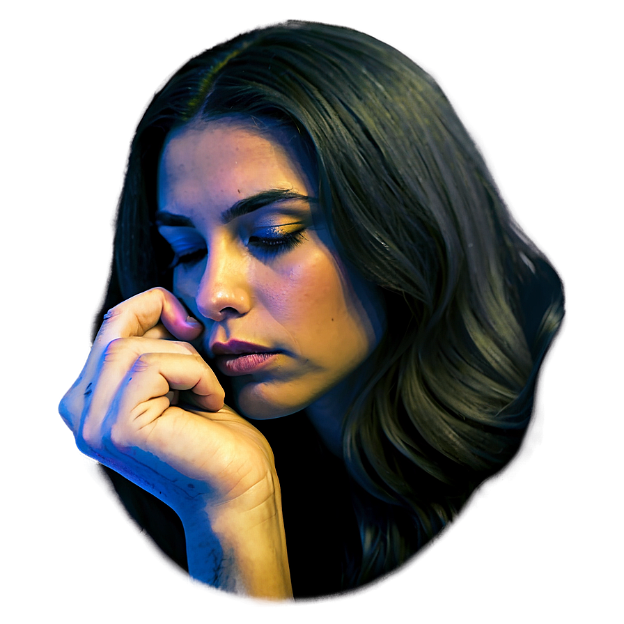 Pensive Person Png 11