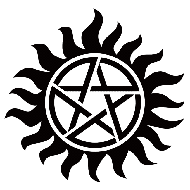 Pentagram Sun Symbol Graphic