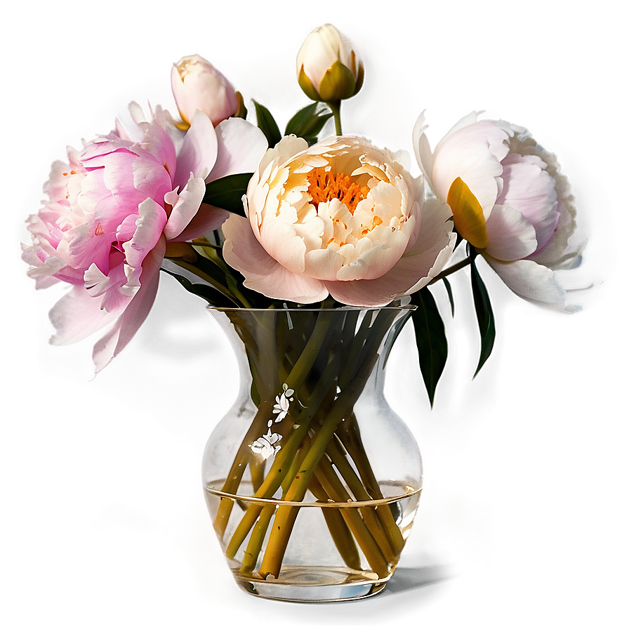 Peonies In Vase Png Nbe