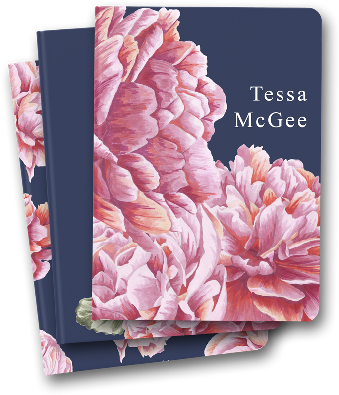 Peony Floral Notebook Cover