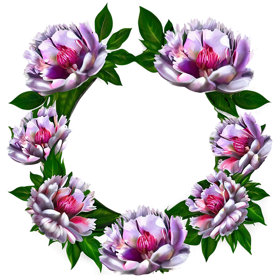 Peony Flower Frame Png 32