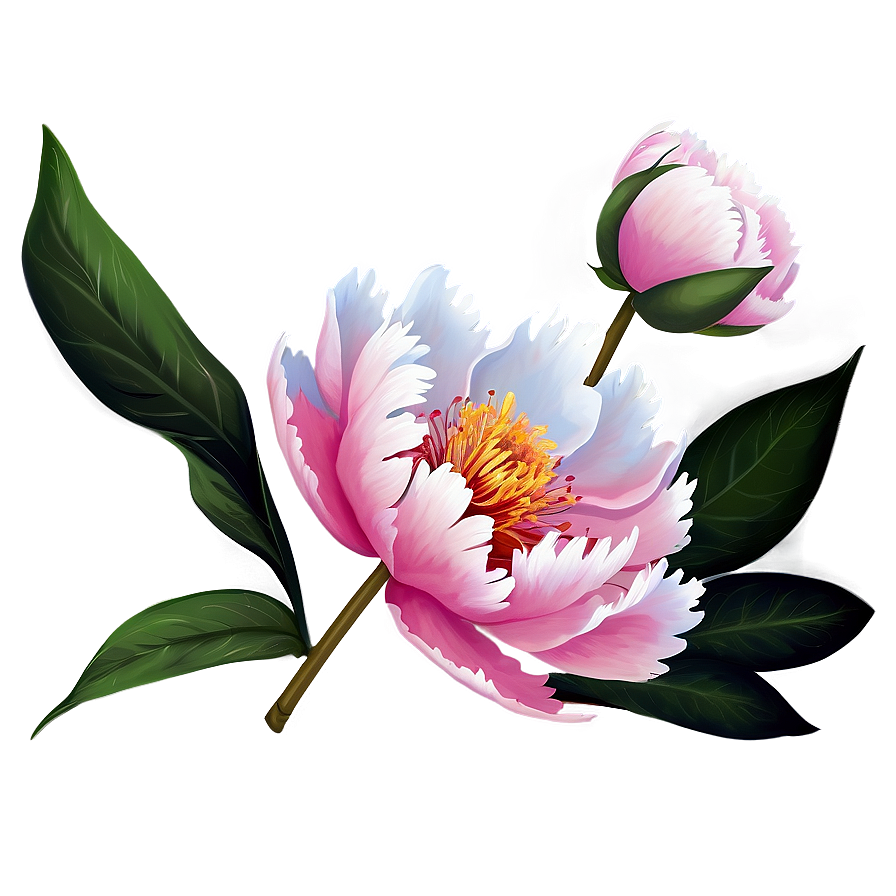 Peony Flower Illustration Png 69