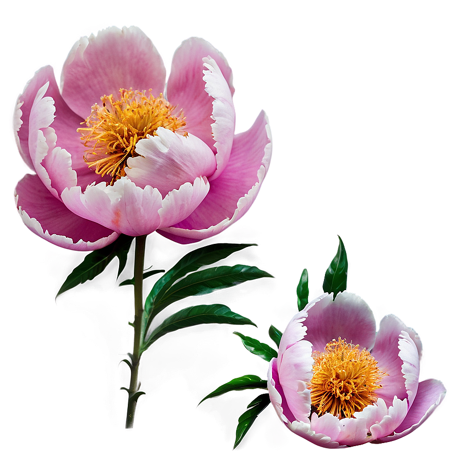 Peony Flower Outline Art Png Mrd