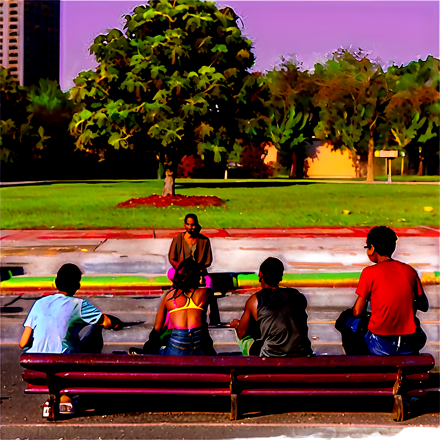 People Sitting At Park Png Ycp