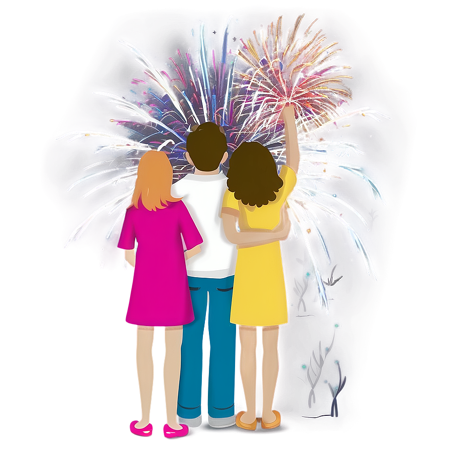 People Watching Fireworks Png Lsi96