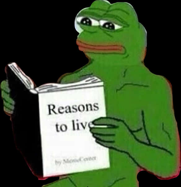 Pepe The Frog Reading Book Meme