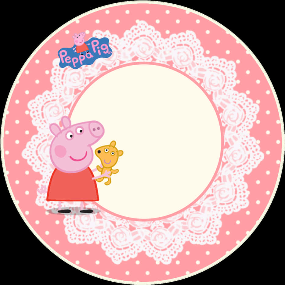 Peppa Pigwith Teddy Frame