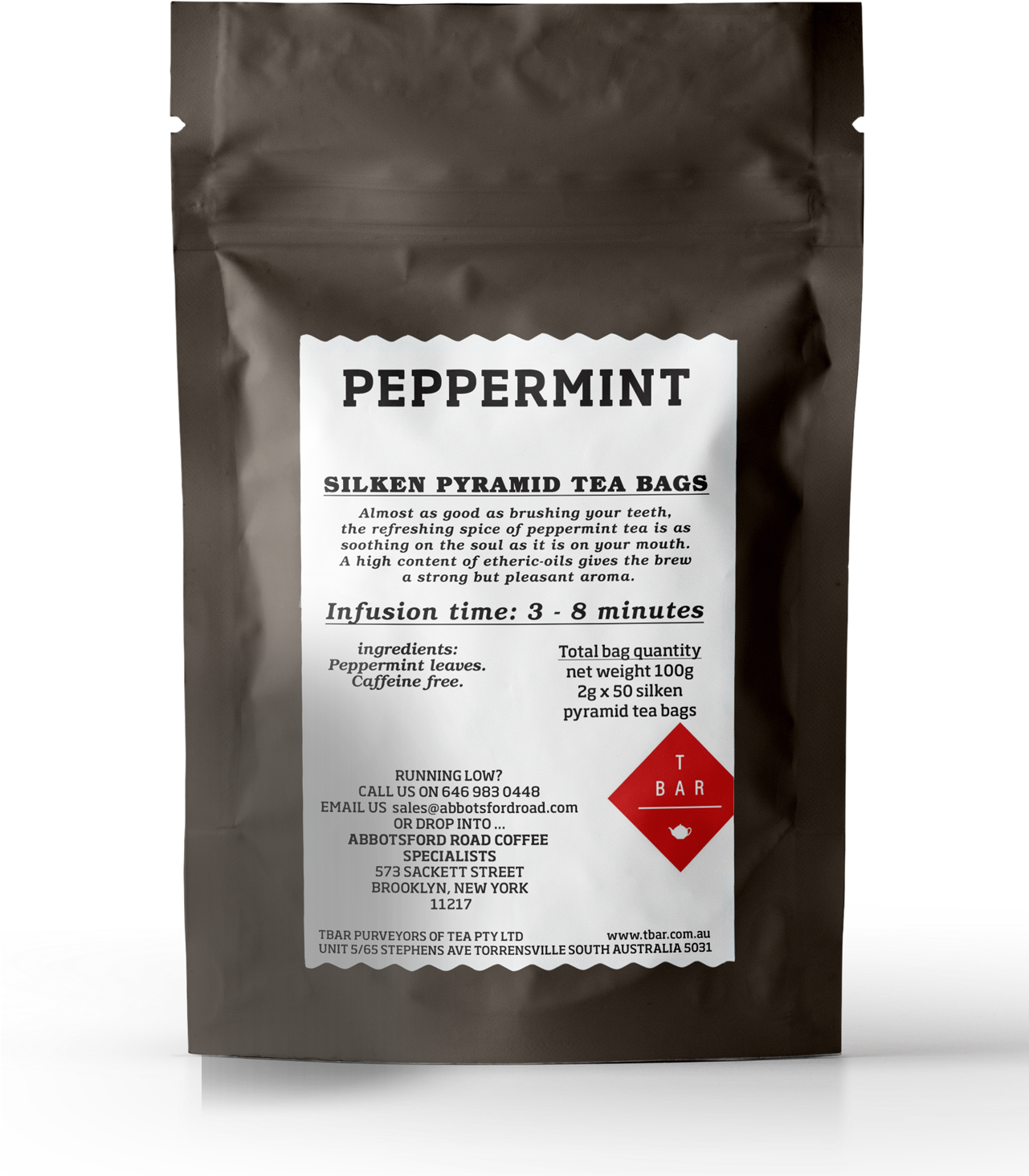 Peppermint Tea Bags Packaging