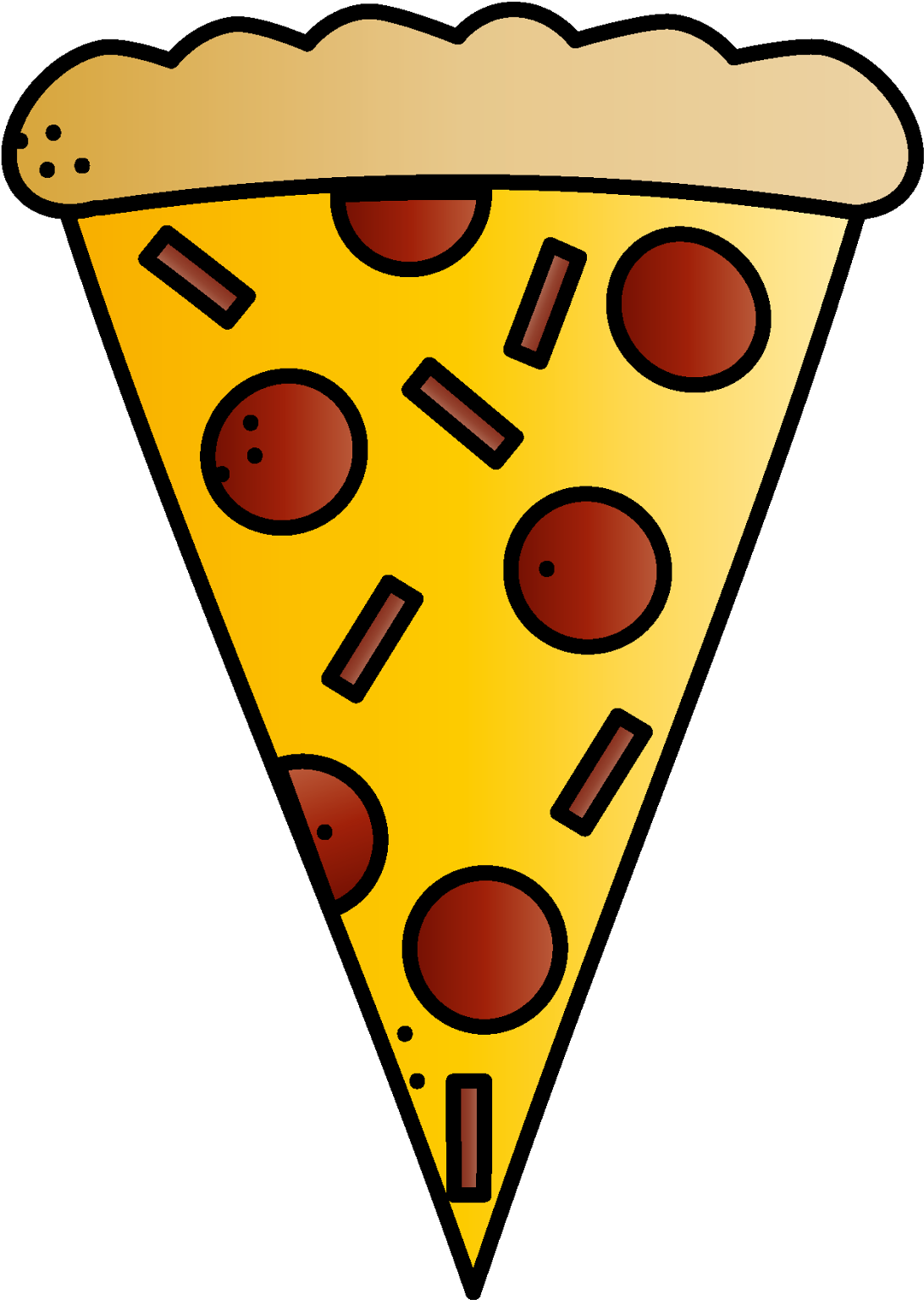 Pepperoni Pizza Slice Clipart