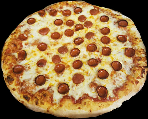 Pepperoni Pizza Top View