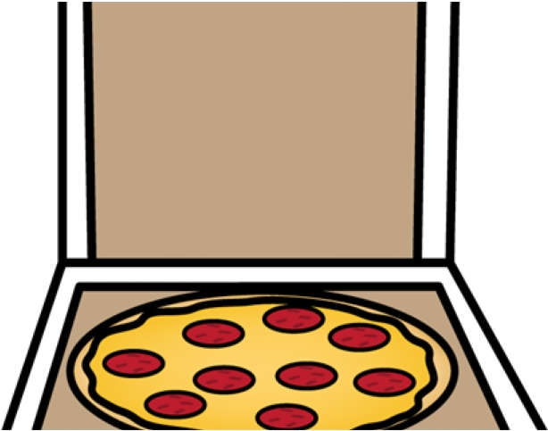 Pepperoni Pizzain Open Box Illustration