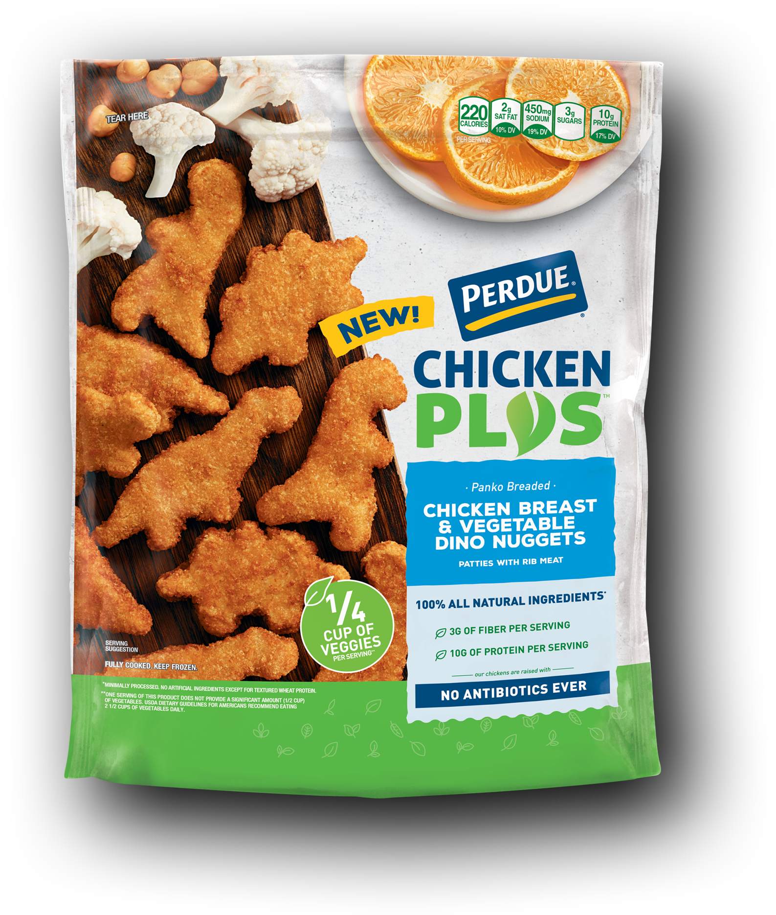 Perdue Chicken Plus Dino Nuggets Packaging