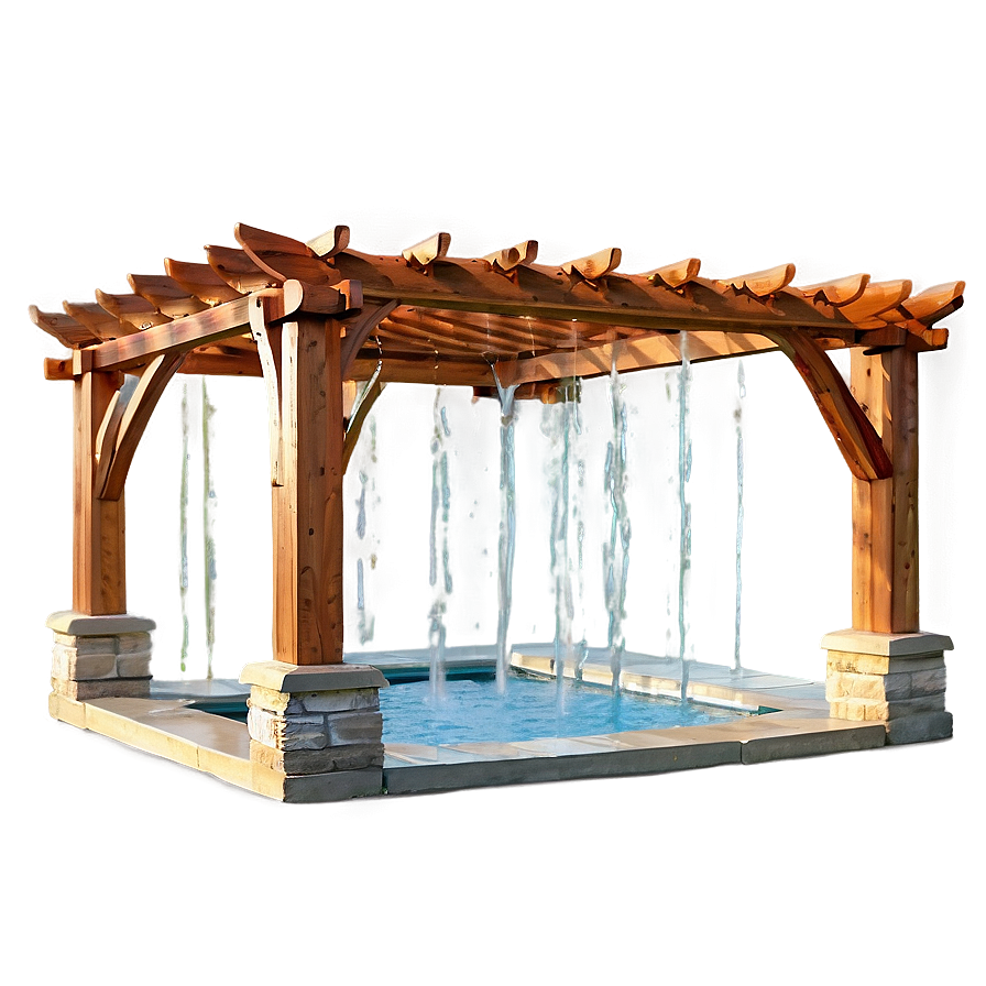 Pergola With Water Feature Png 97