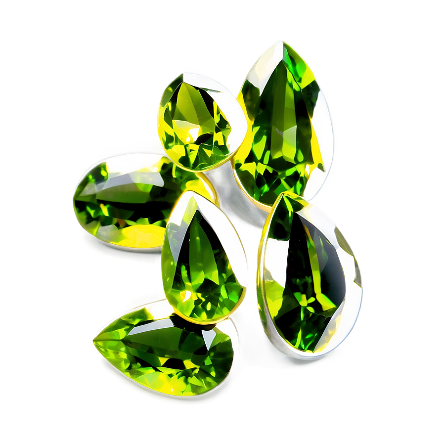 Peridot Gemstone Array Png 06242024