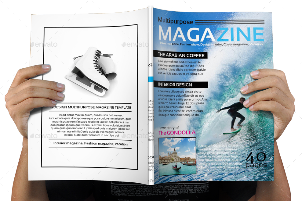 Person Holding Magazine Mockup