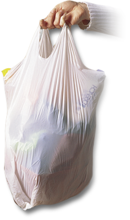 Person Holding Plastic Shopping Bag