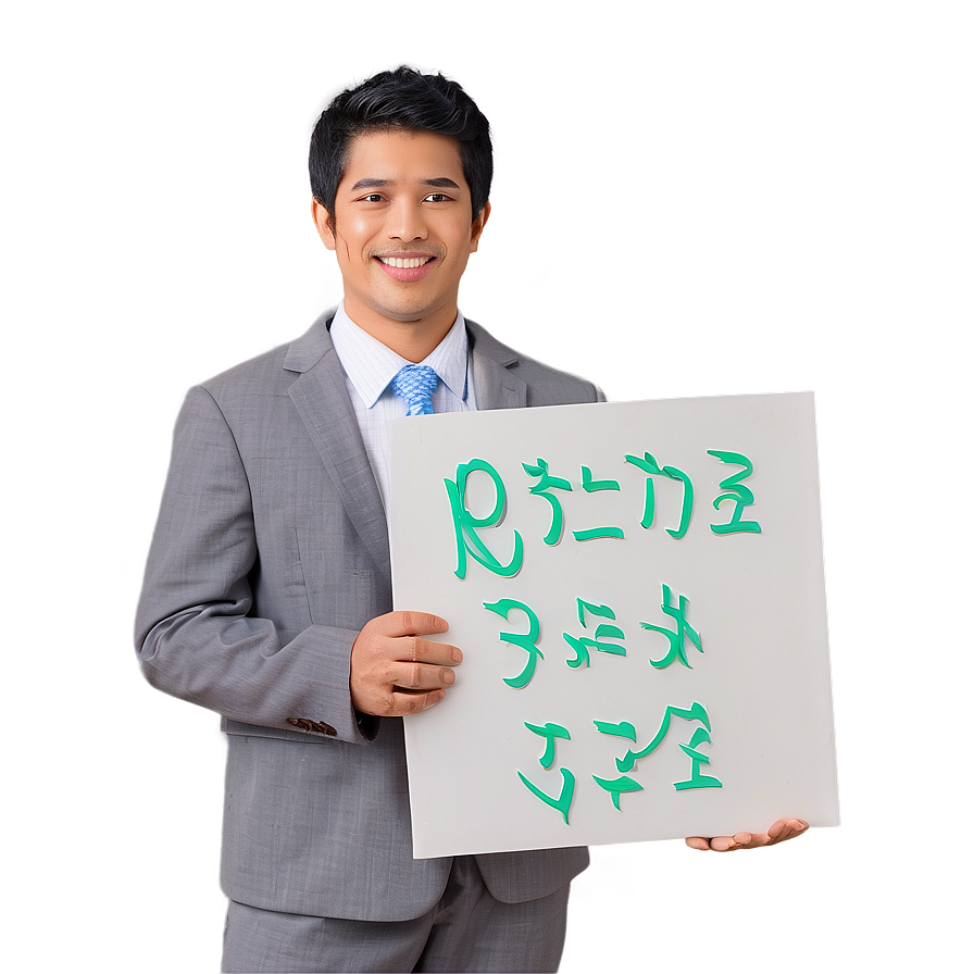 Person Holding Sign Png Olo15