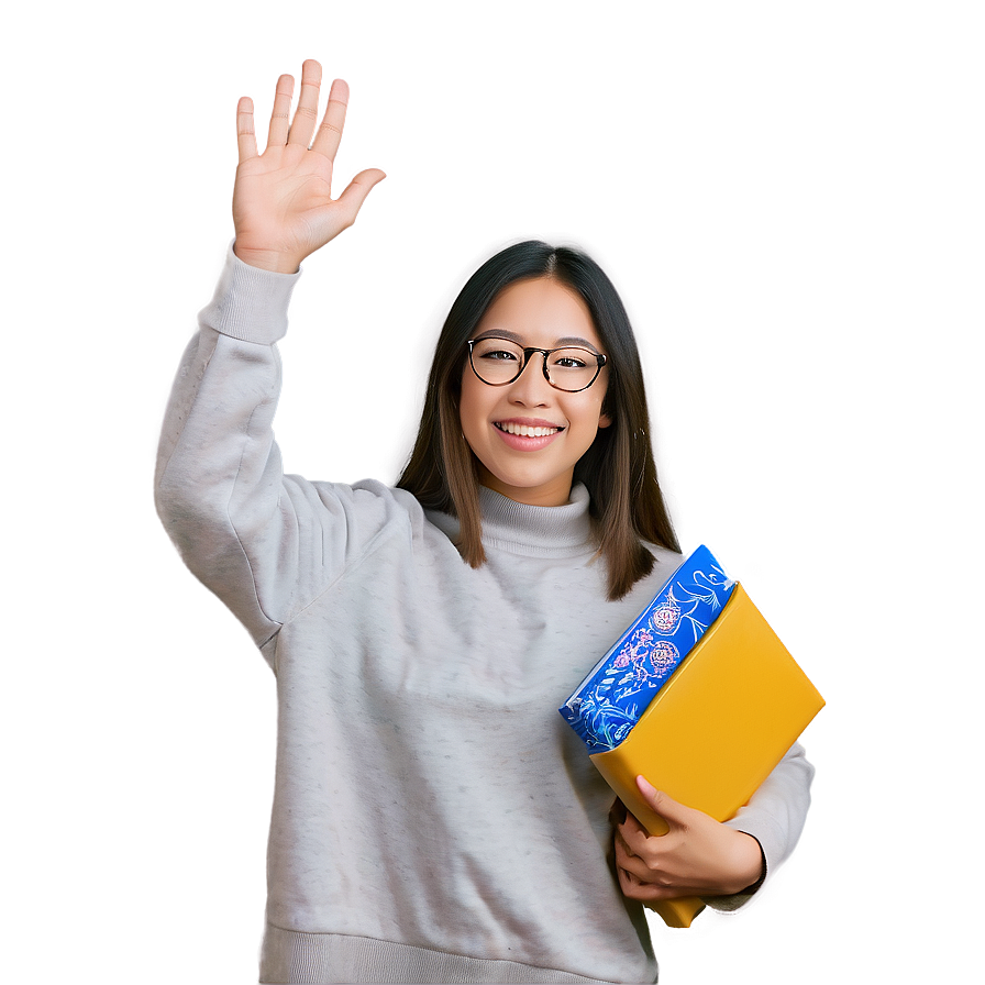 Person Waving With Joy Png 06292024