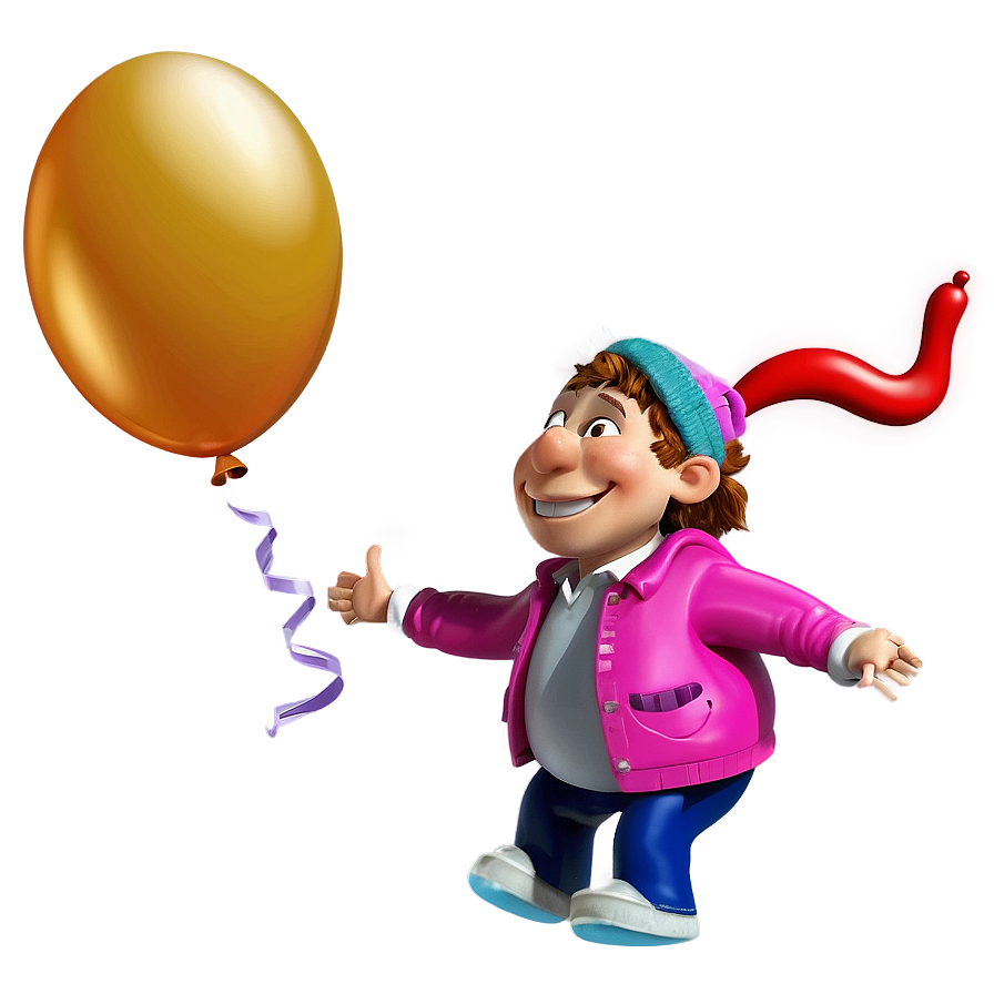 Person With Balloons Png 80