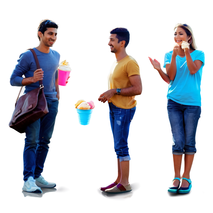 Person With Ice Cream Png Iva