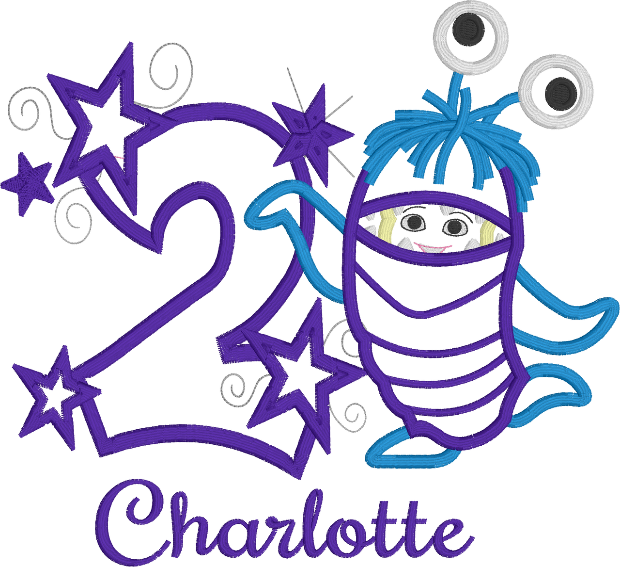 Personalized Boo Embroidery Design