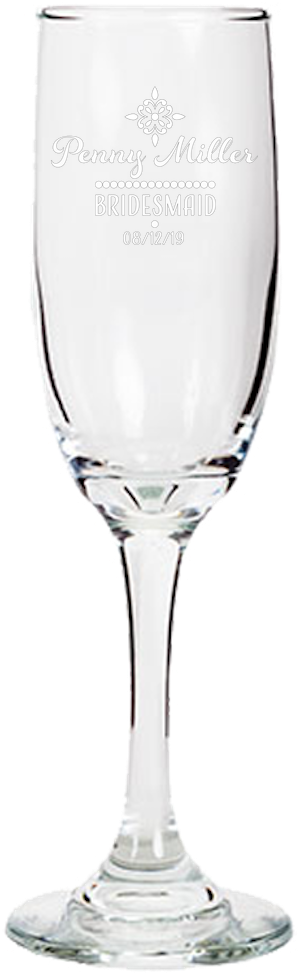 Personalized Bridesmaid Champagne Flute