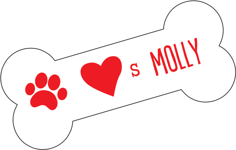 Personalized Dog Bone Graphic Molly