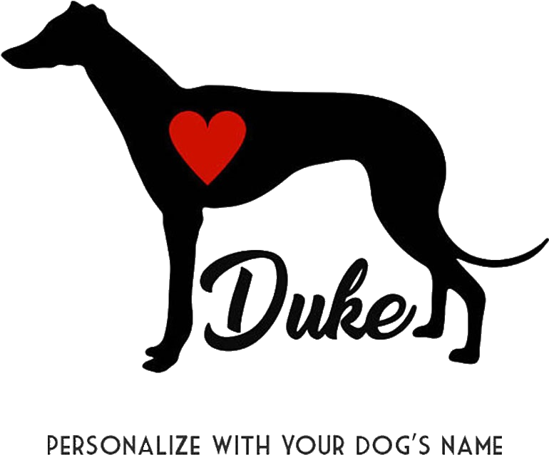 Personalized Greyhound Silhouettewith Name