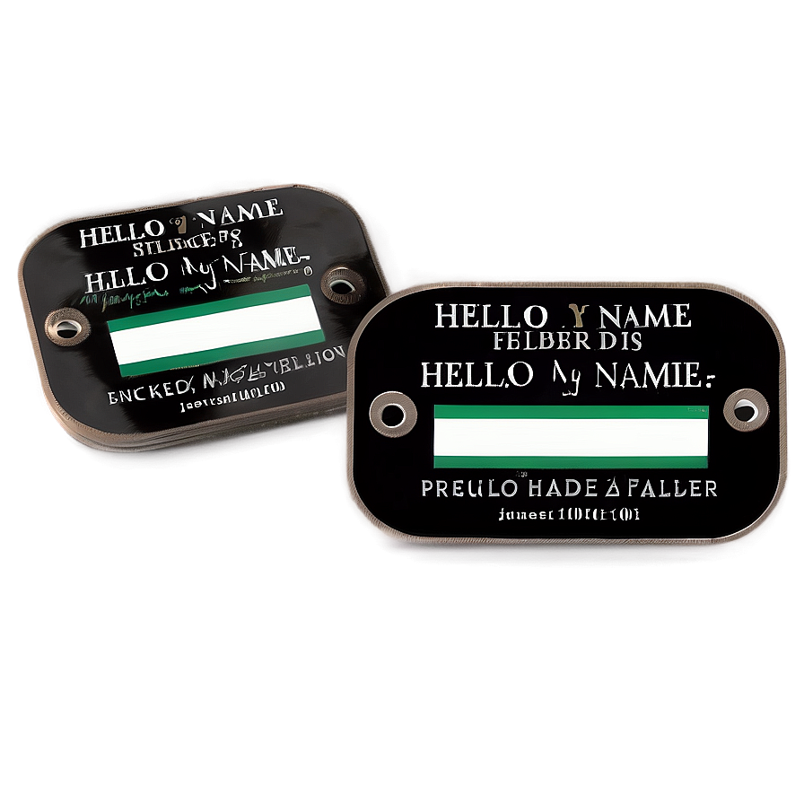 Personalized Hello My Name Is Label Png Oae