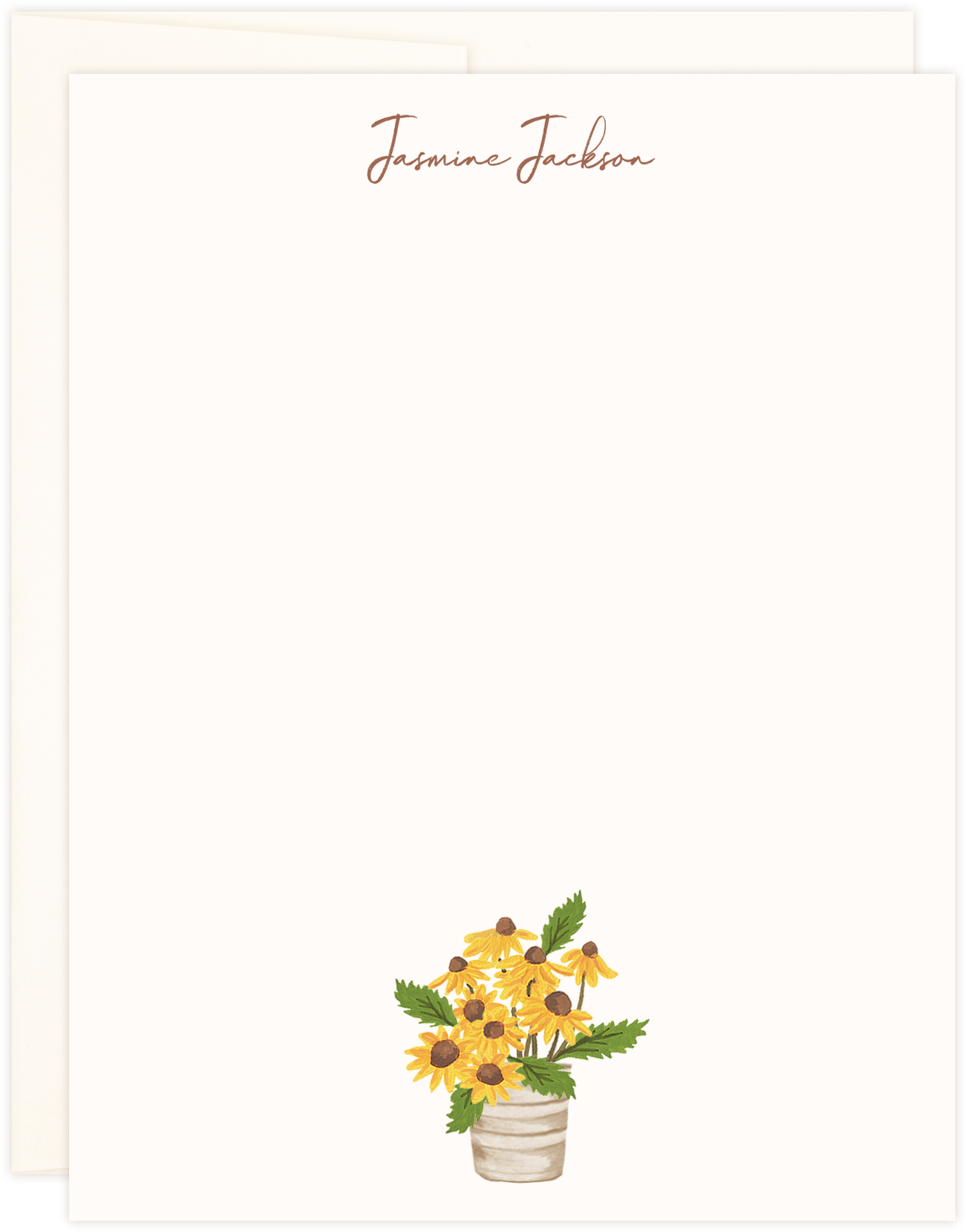 Personalized Stationerywith Floral Design
