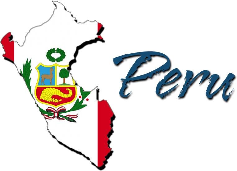 Peru Country Outlineand Name