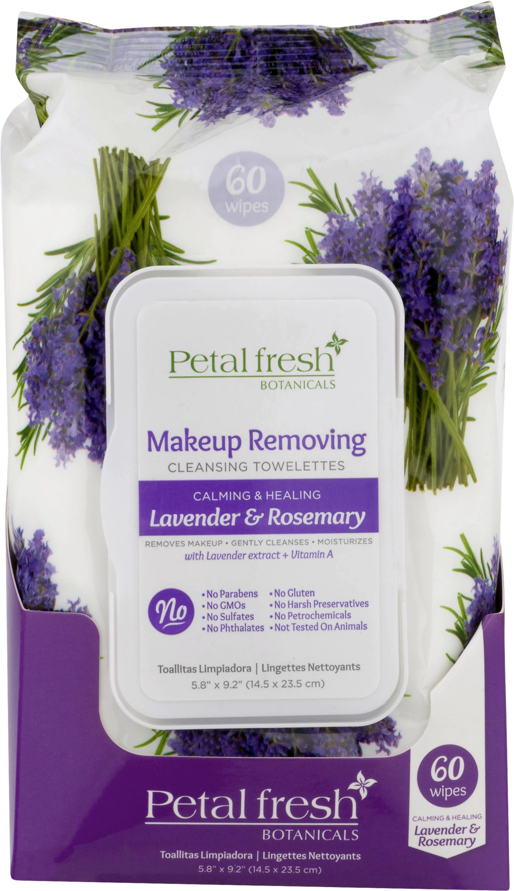 Petal Fresh Lavender Rosemary Makeup Removing Wipes Package